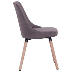 Jídelní židle 2 ks taupe textil - obrázek 5