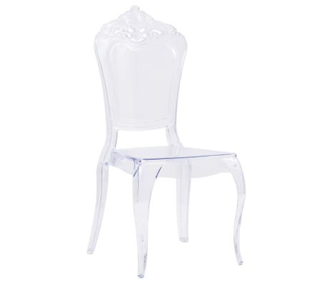 vidaXL Blagovaonske stolice od polikarbonata 6 kom prozirne