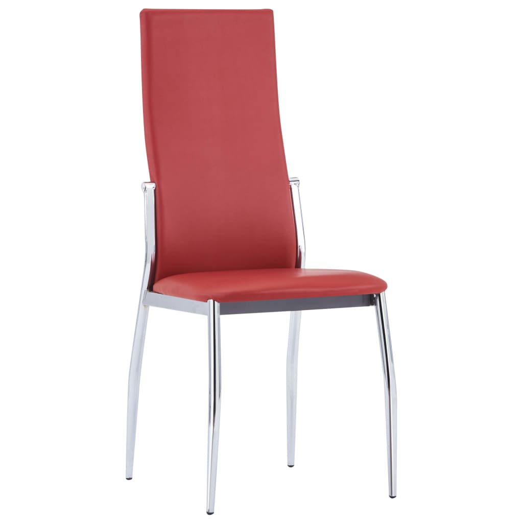 

vidaXL Eetkamerstoelen 2 st kunstleer rood