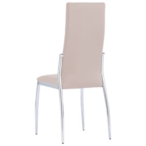 Jídelní židle 2 ks cappuccino umělá kůže - obrázek 5