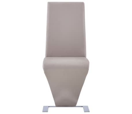 vidaXL Valgomojo kėdės, 2 vnt., kapuč. sp., dirbtinė oda, zigz. formos