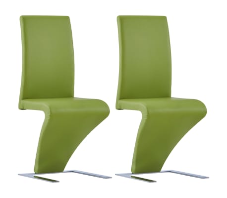 vidaXL Esszimmerstühle in Zick Zack Form 2 Stk. Grün vidaXL Esszimmerstühle in Zick-Zack-Form 2 Stk. Rot Kunstleder
