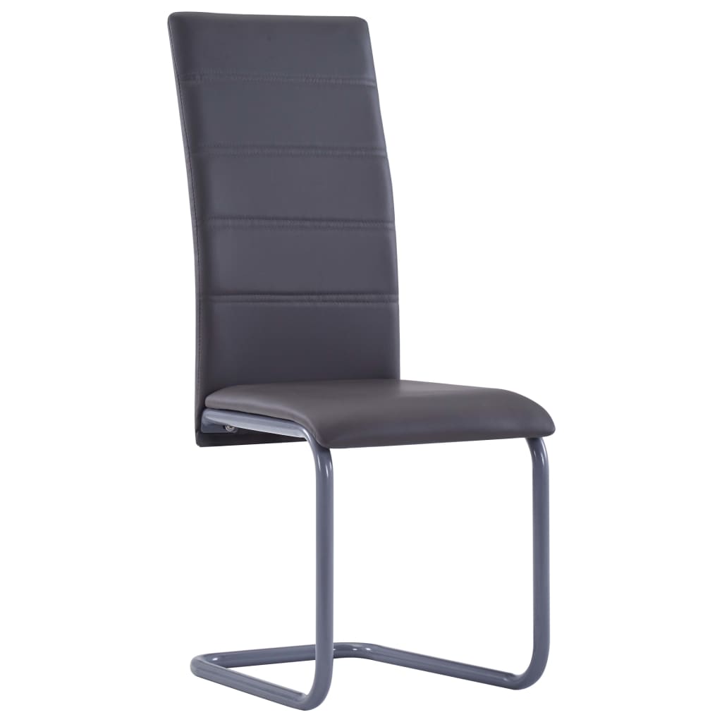 

vidaXL Eetkamerstoelen 4 st kunstleer grijs
