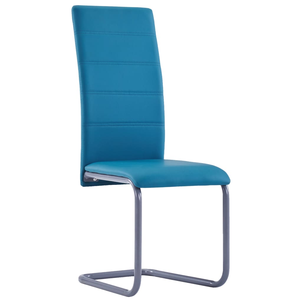 

vidaXL Eetkamerstoelen 4 st kunstleer blauw