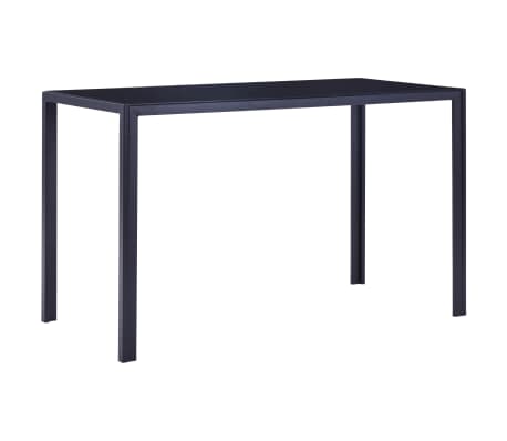 vidaXL Трапезен комплект, седем части, виненочервен