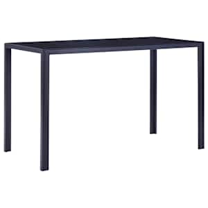 vidaXL Трапезен комплект, седем части, виненочервен