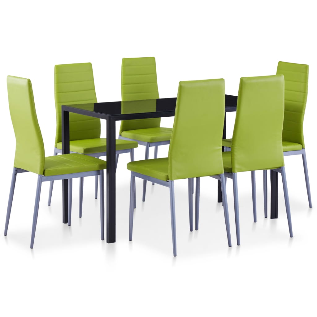 vidaXL Set mobilier de bucătărie, 7 piese, verde de la vidaxl imagine noua