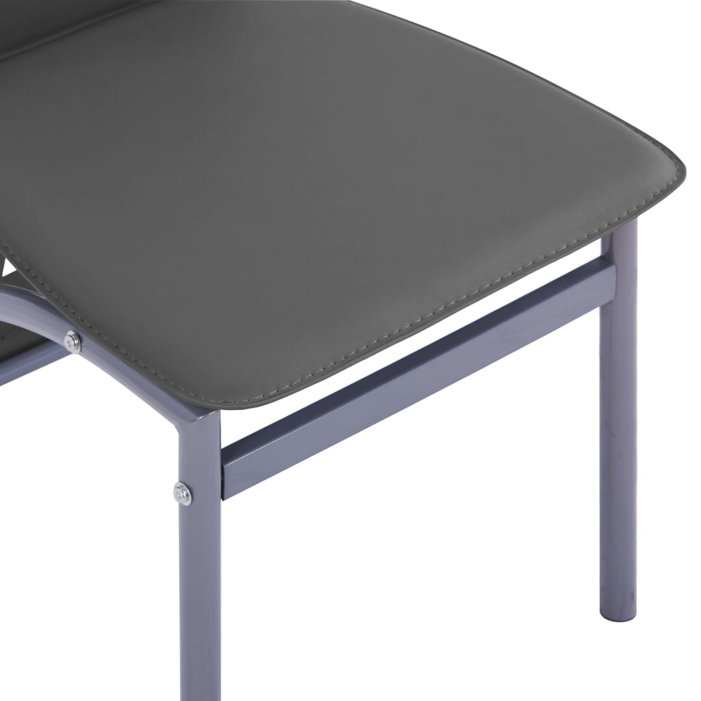 Jídelní židle 4 ks šedé umělá kůže
