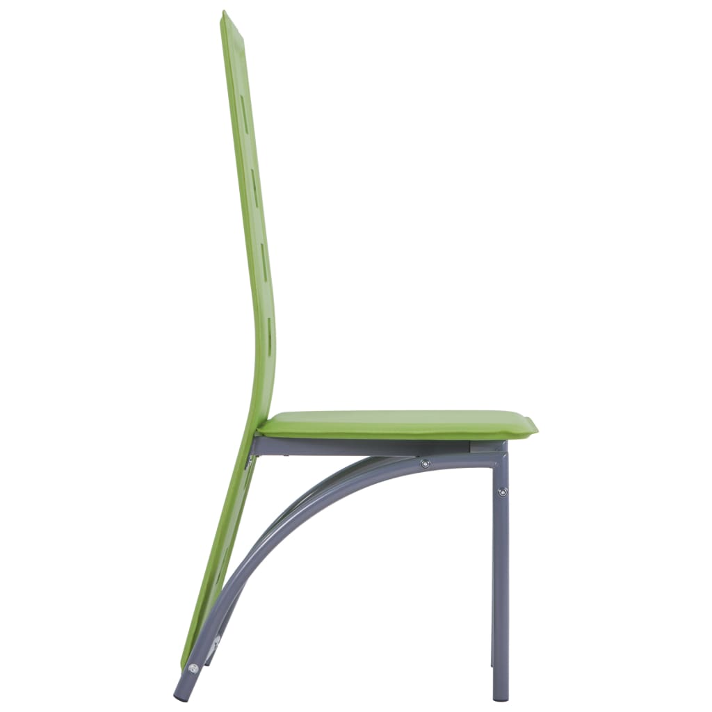 Jídelní židle 4 ks zelené umělá kůže