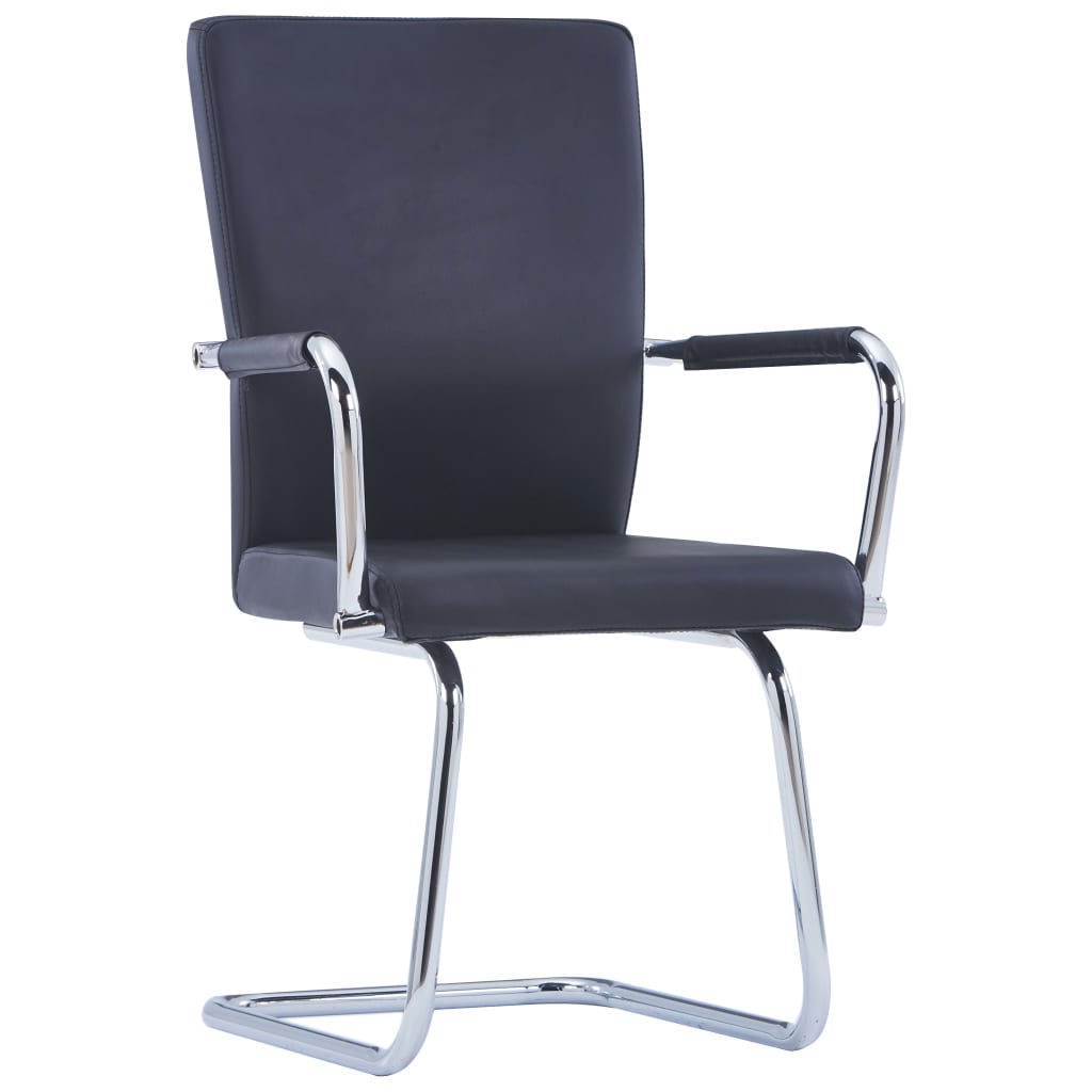

vidaXL Eetkamerstoelen 2 st kunstleer zwart