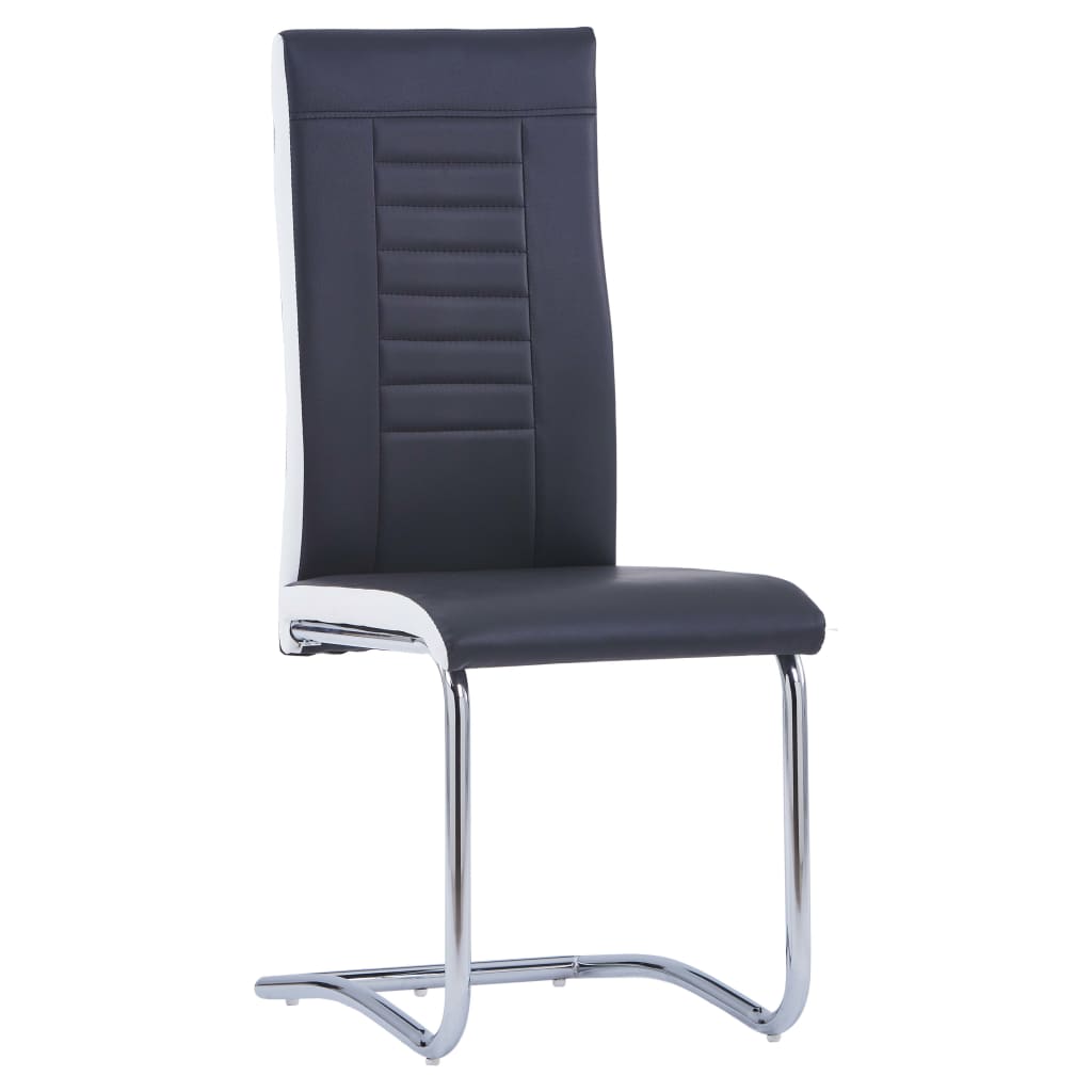 

vidaXL Eetkamerstoelen 2 st kunstleer zwart