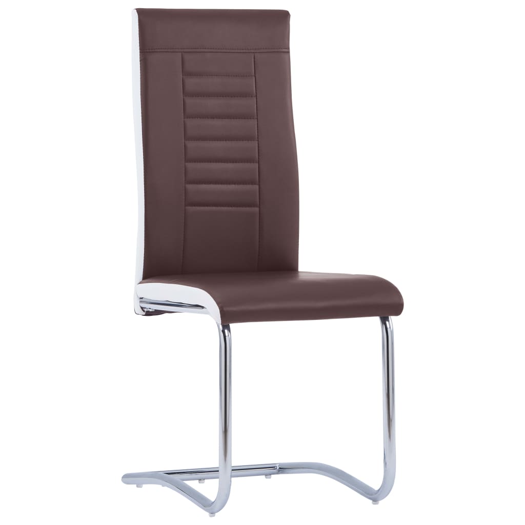 

vidaXL Eetkamerstoelen 2 st kunstleer bruin