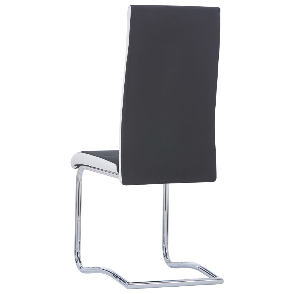Jedálenské stoličky, perová kostra 2 ks, čierne, látka