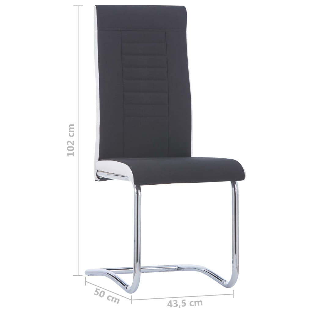 Jedálenské stoličky, perová kostra 2 ks, čierne, látka
