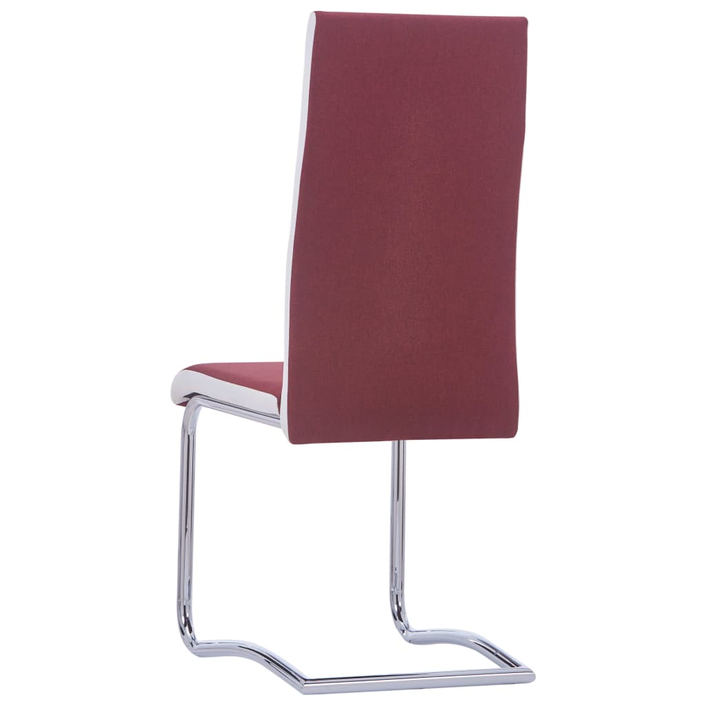 Jedálenské stoličky, perová kostra 2 ks, vínovo červené, látka