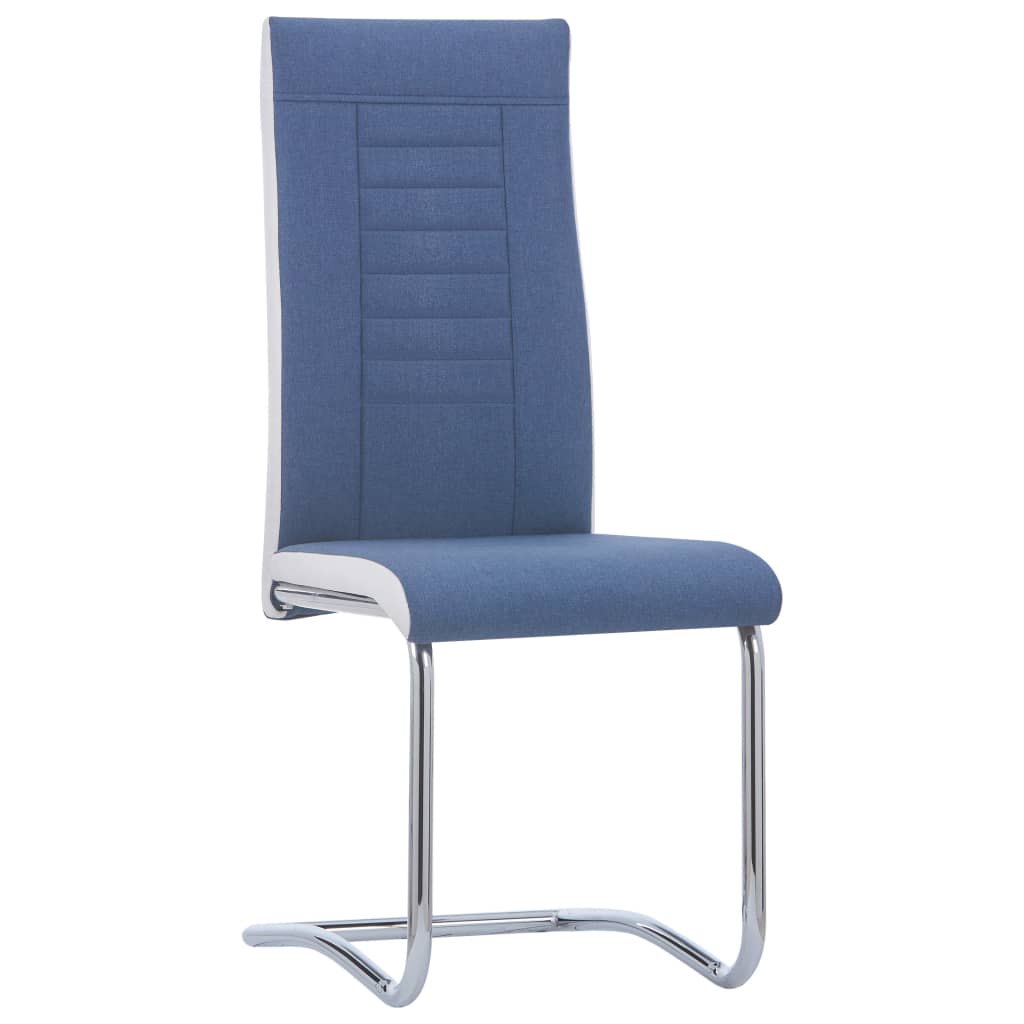 

vidaXL Eetkamerstoelen 2 st stof blauw