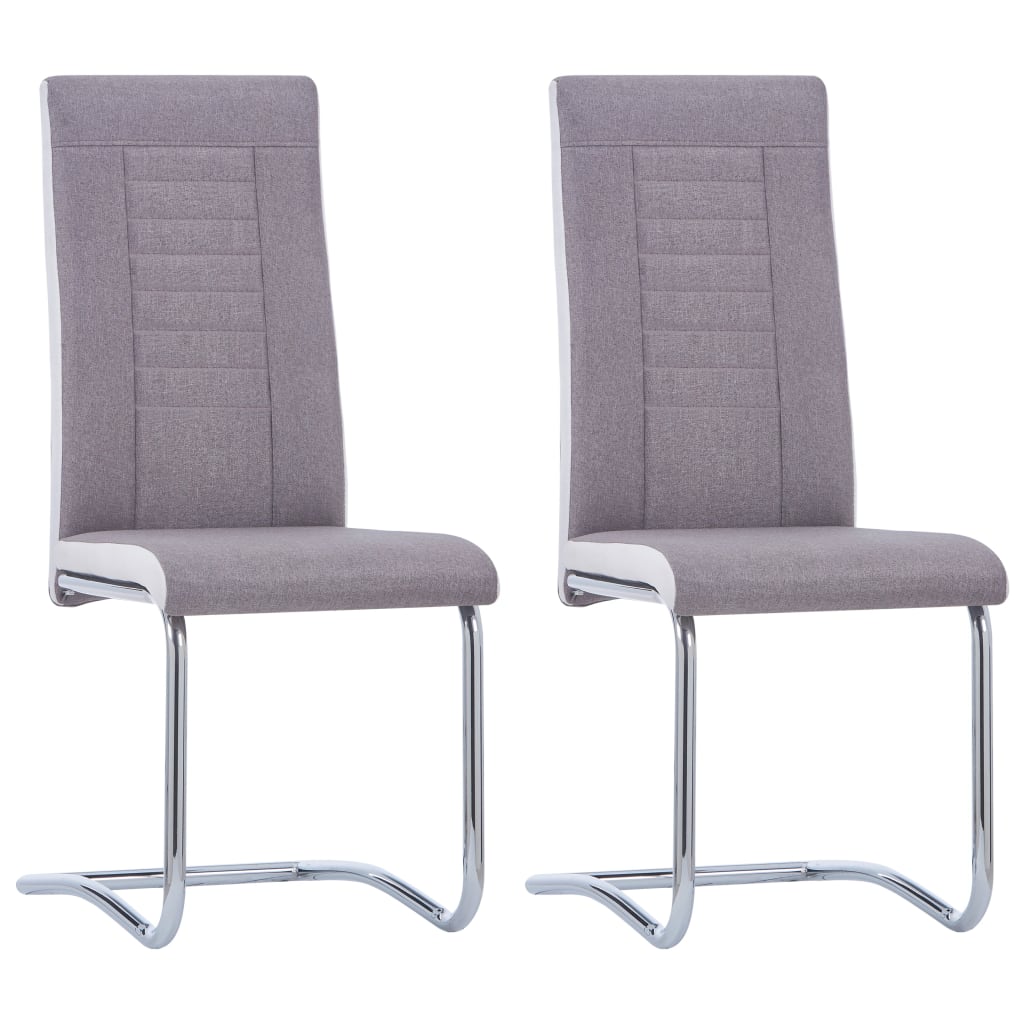 Jedálenské stoličky, perová kostra 2 ks, sivohnedé, látka