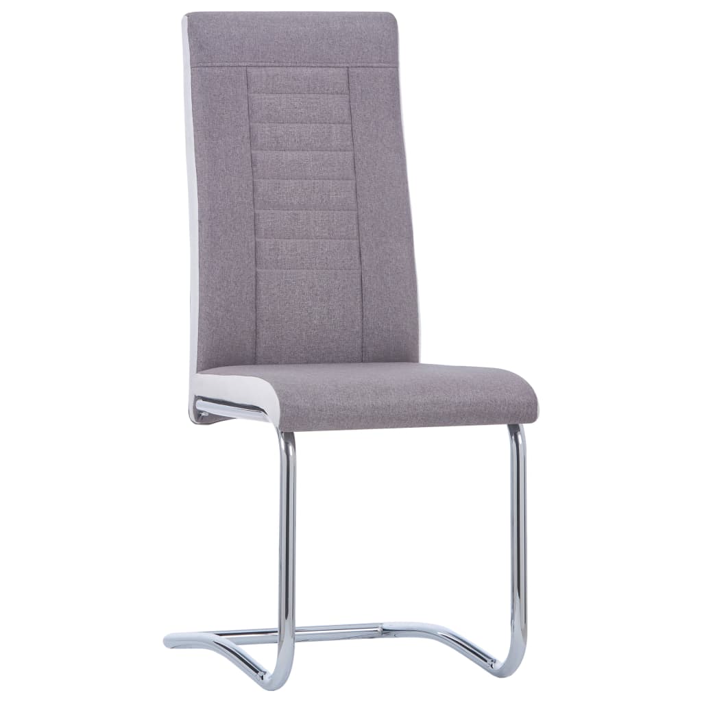 

vidaXL Eetkamerstoelen 2 st stof taupe