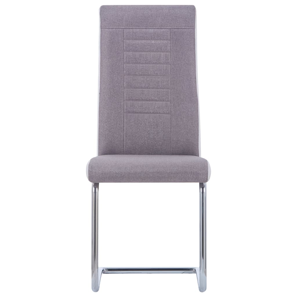 Jedálenské stoličky, perová kostra 2 ks, sivohnedé, látka