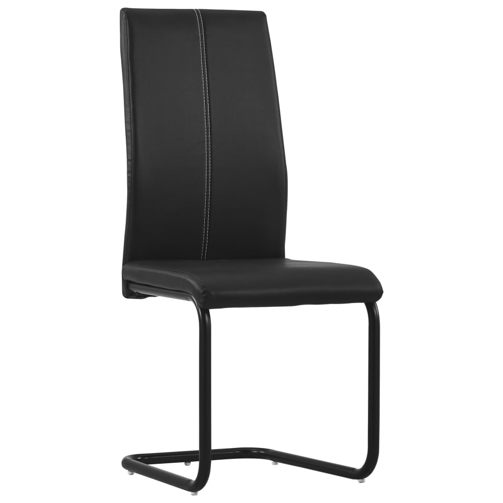 

vidaXL Eetkamerstoelen 4 st kunstleer zwart