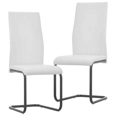 Vidaxl Dining Chairs 2 Pcs White Faux Leather Com Au