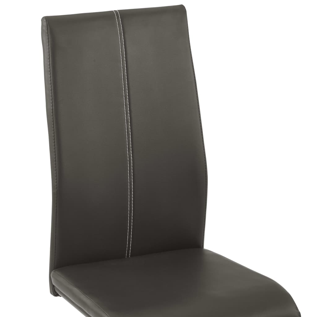 Konzolové jedálenské stoličky 2 ks hnedé umelá koža