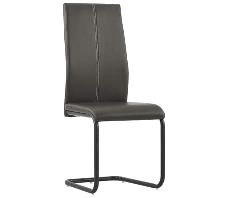 vidaXL Gembinės valgomojo kėdės, 2vnt., rudos spalvos, dirbtinė oda