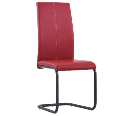 vidaXL Konzolne blagovaonske stolice od umjetne kože 4 kom crvene