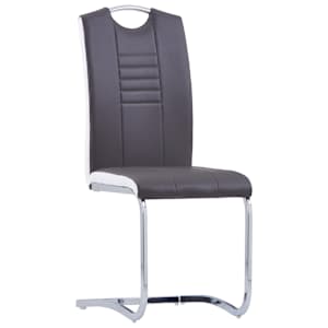 vidaXL Freischwinger 2 Stk. Grau Kunstleder