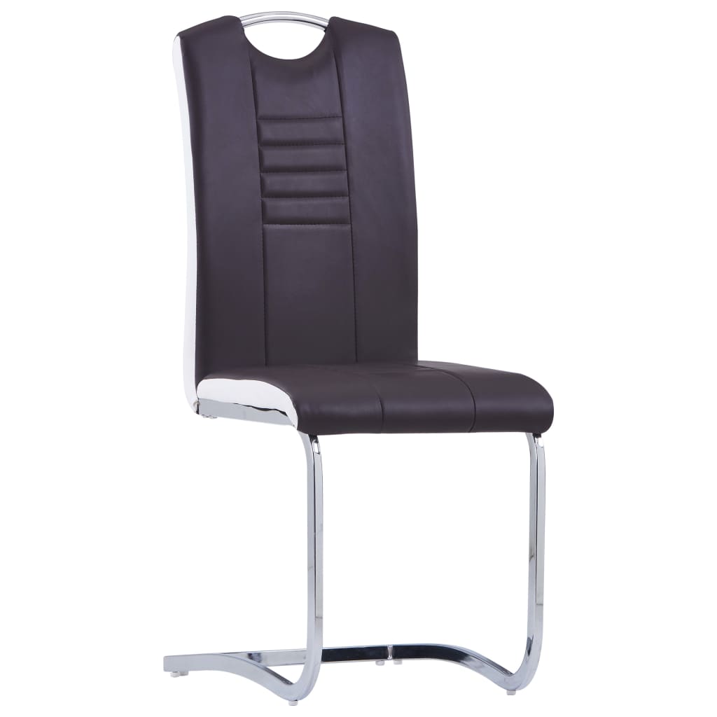 vidaXL Eetkamerstoelen 4 st kunstleer bruin afbeelding
