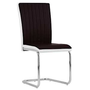 vidaXL Gembinės valgomojo kėdės, 4vnt., rudos, dirbtinė oda