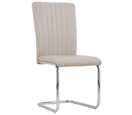 vidaXL Gembinės valgomojo kėdės, 4vnt., kapučino, dirbtinė oda