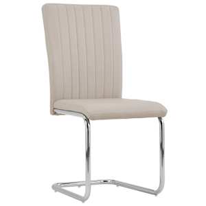 vidaXL Gembinės valgomojo kėdės, 4vnt., kapučino, dirbtinė oda