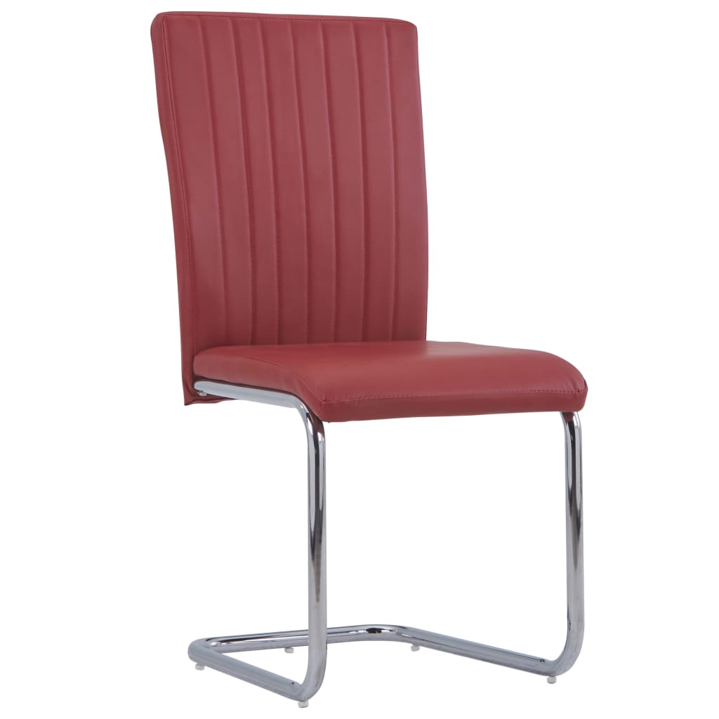 

vidaXL Eetkamerstoelen 2 st kunstleer bordeauxrood