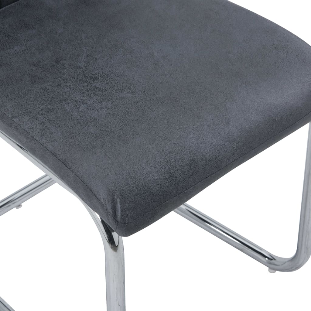 Gembinės valgomojo kėdės, 2vnt., pilkos, dirbtinė versta oda | Stepinfit