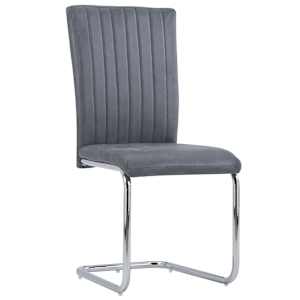 vidaXL Gembinės valgomojo kėdės, 4vnt., pilkos, dirbtinė versta oda