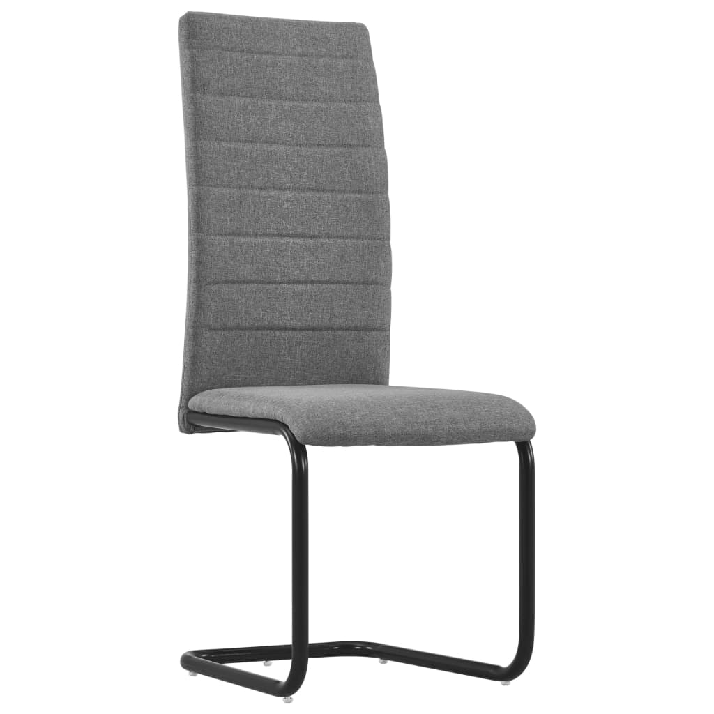 

vidaXL Eetkamerstoelen 2 st stof lichtgrijs