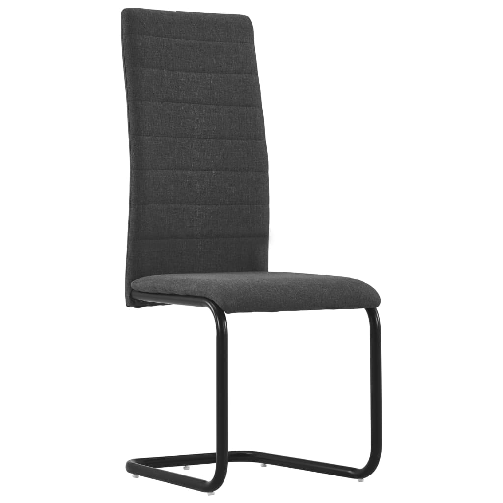 

vidaXL Eetkamerstoelen 2 st stof donkergrijs