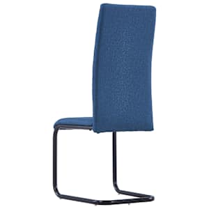 Konzolové jídelní židle 4 ks modré textil - obrázek 5
