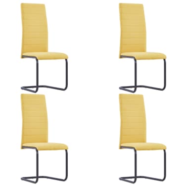 vidaXL Eetkamerstoelen 4 st stof geel | vidaXL.nl vidaXL Eetkamerstoelen 4 st stof geel | vidaXL.nl