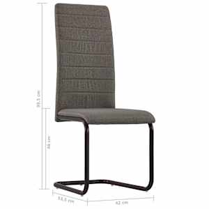 Konzolové jídelní židle 4 ks taupe textil - obrázek 8