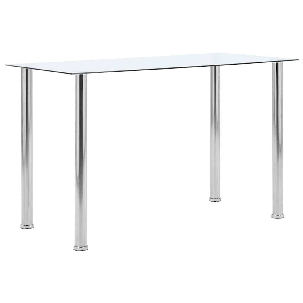 vidaXL Jídelní stůl průhledný 120 x 60 x 75 cm tvrzené sklo