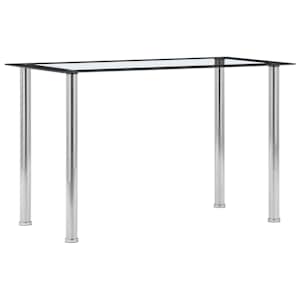 vidaXL s&ouml;&ouml;gilaud, must ja l&auml;bipaistev, 120x60x75 cm, karastatud klaas