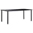  vidaXL fekete edzett üveg étkezőasztal 180 x 90 x 75 cm termék 2. képe