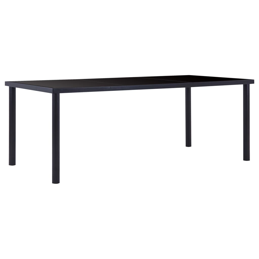 vidaXL Spisebord svart 200x100x75 cm herdet glass - Møbler > Bord > Spisebord