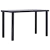 vidaXL s&ouml;&ouml;gilaud, must ja betoonhall, 120 x 60 x 75 cm, MDF