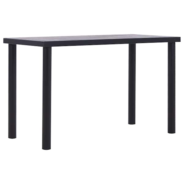 vidaXL s&ouml;&ouml;gilaud, must ja betoonhall, 120 x 60 x 75 cm, MDF