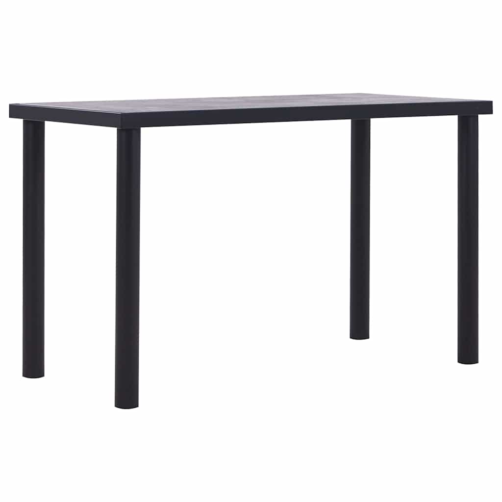 vidaXL Matbord svart och betonggr&aring; 120x60x75 cm MDF