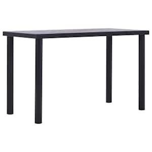 Jídelní stůl černý a betonově šedý 120 x 60 x 75 cm MDF - obrázek 1
