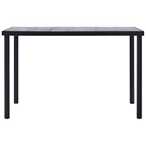 Jídelní stůl černý a betonově šedý 160 x 80 x 75 cm MDF - obrázek 2